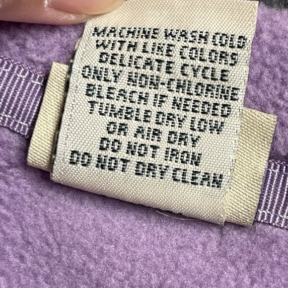 LL Bean Fleece Pullover Womens Small Lavender V Neck Sweater Cozy Winter Casual - Picture 7 of 10